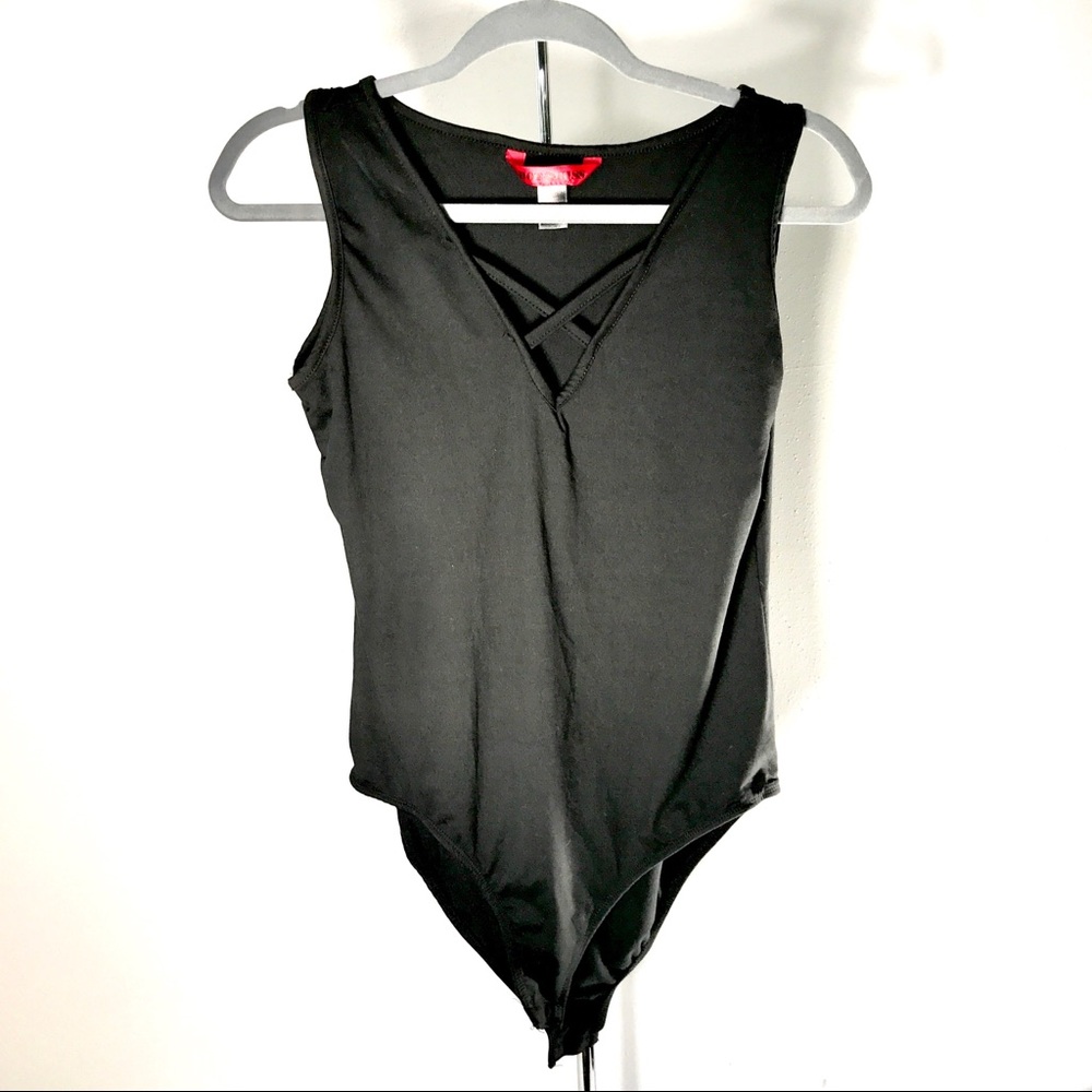 Hot Kiss NWOT BLK Tank Bodysuit sz L